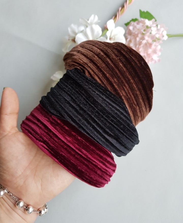 Hair Accessories Velor Wrinkle Hair Band 4colors W