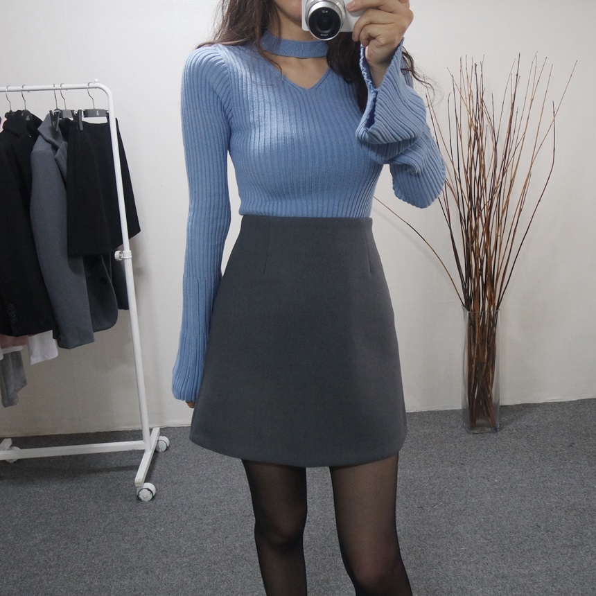 Basic Woolen Mini Skirt Girl Crush Fashion Daily S