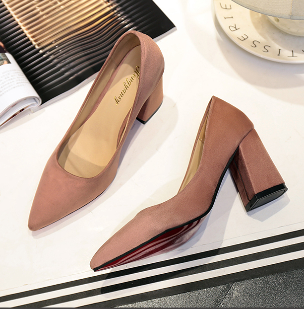 Stiletto Tongue Middle Hill 8cm Women 20s Fall Sho