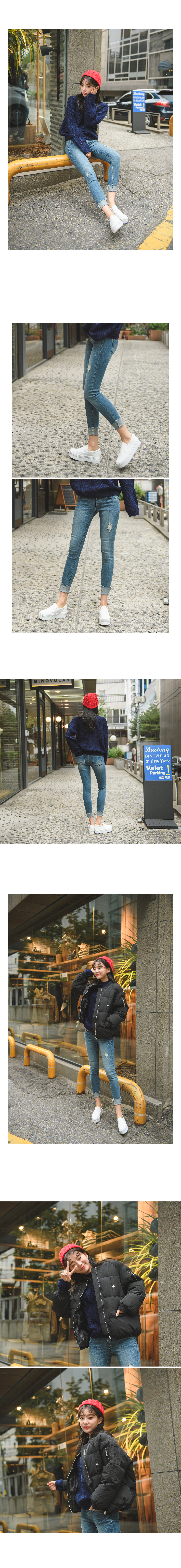 Korea Jeans Pants Skinny pants cut skirt perry