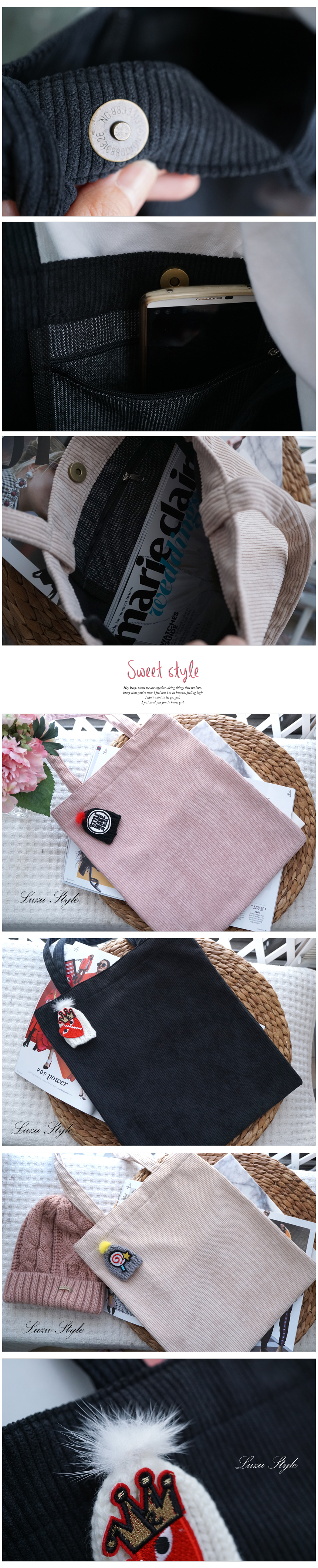 Winter knit brooch Kohdeen Eco Bag Daily Backpack 