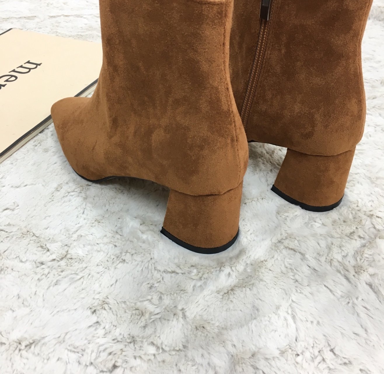 Suede Basic Mid-angle Boots Low-heel Chelsea Walke