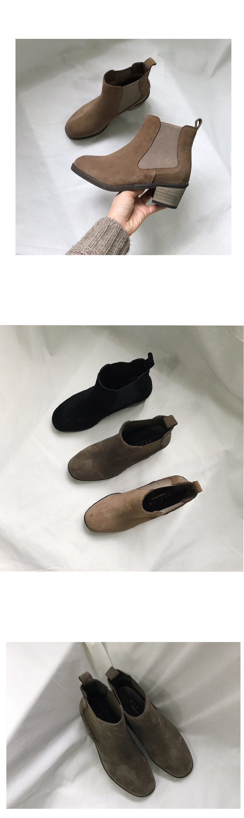 Free shipping imported leather ankle boots handmad