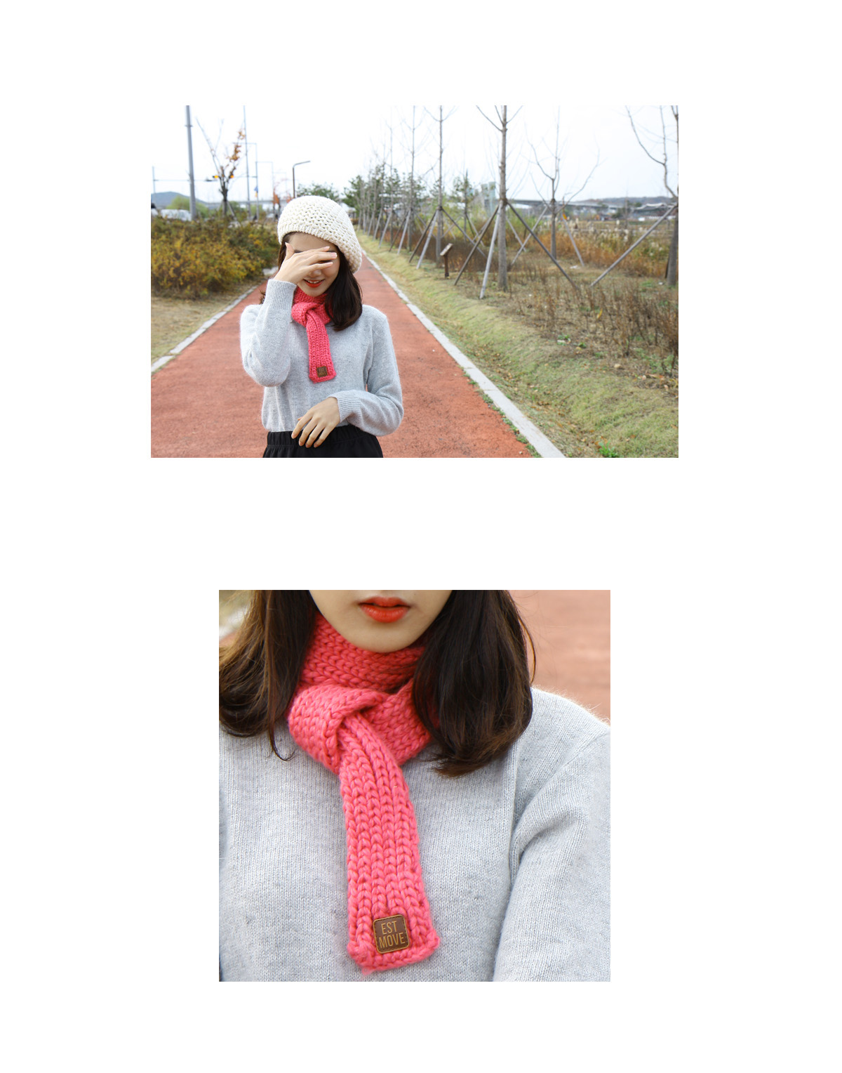 Short sleeve feminine muffler excellent warmth thi