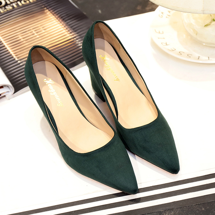 Stiletto Tongue Middle Hill 8cm Women 20s Fall Sho