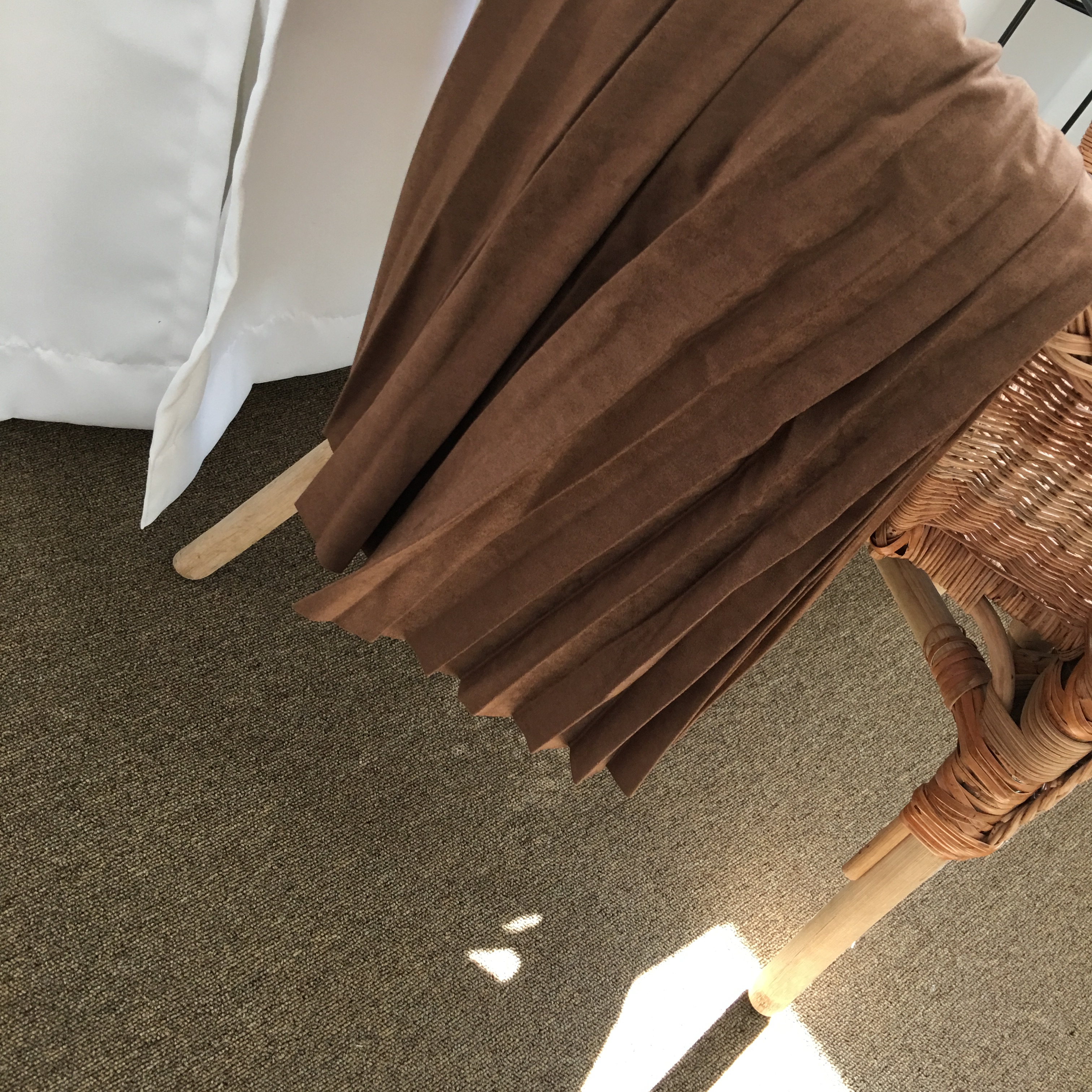 Suede pleated skirt pink, khaki brown, black long 