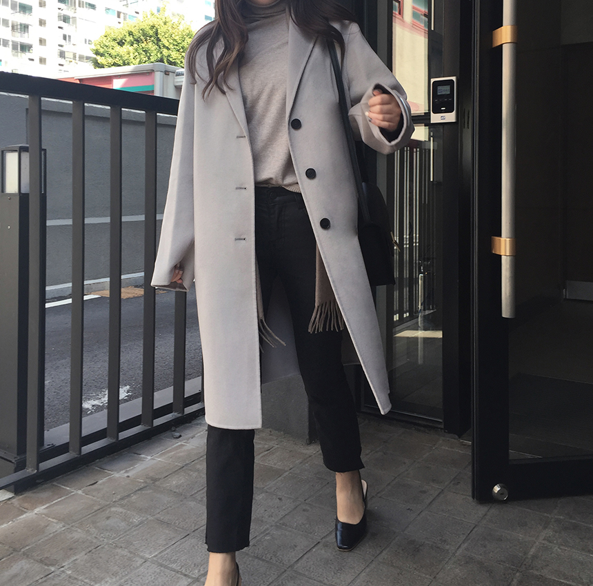 Korea Jeans Pants Matte Black Date Coated Jean Gir