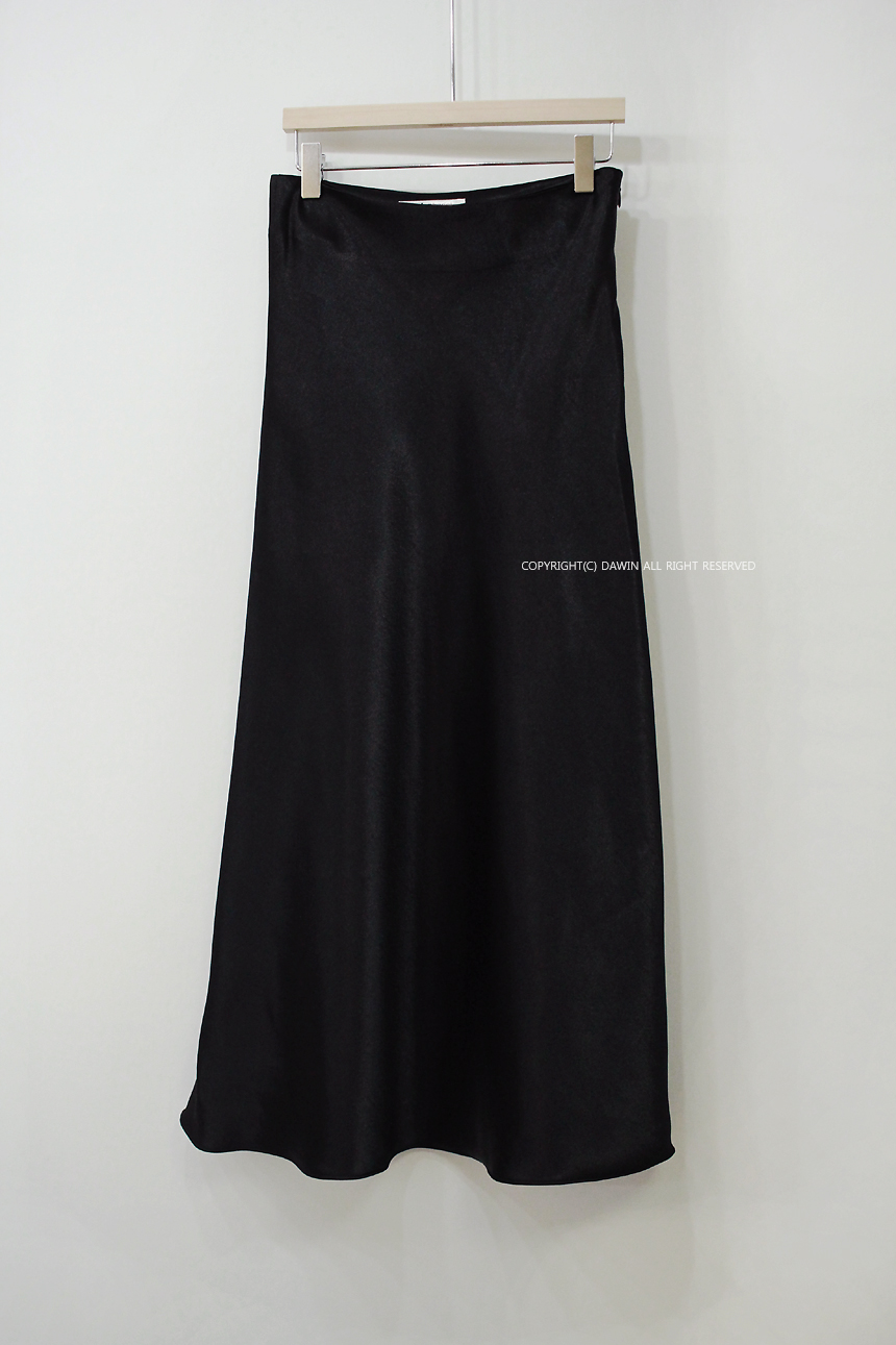 Satin Long skirt Silk A line Shatin Coordination W