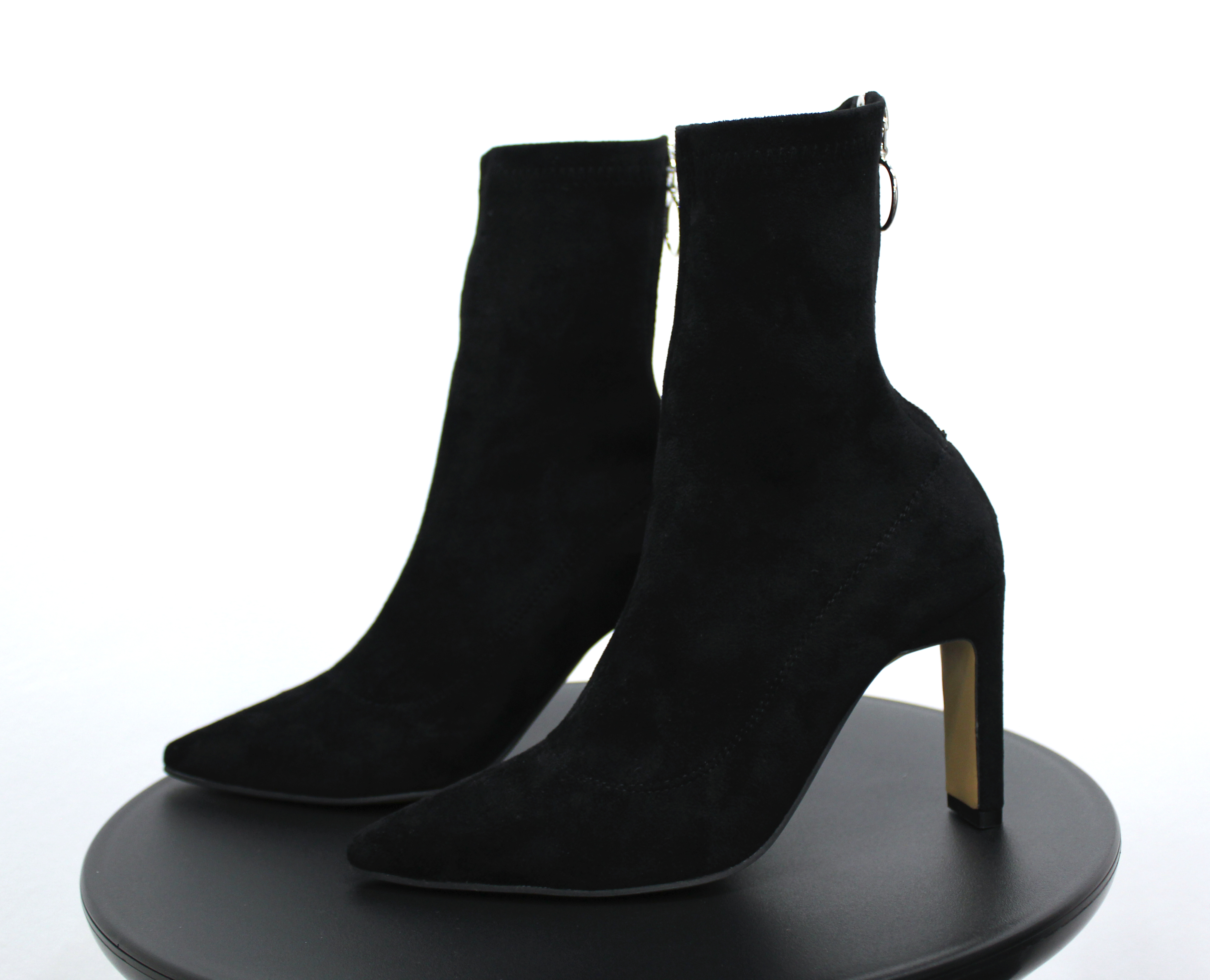 Fleur Rouge Suede Span Sax Angle Boots 9cm Ankle 2