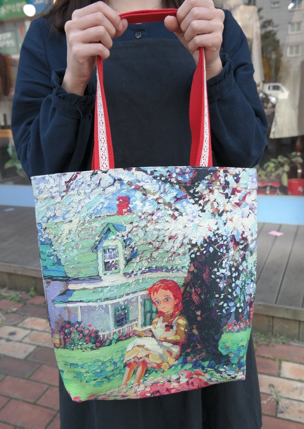 Red hair and eco bag 2