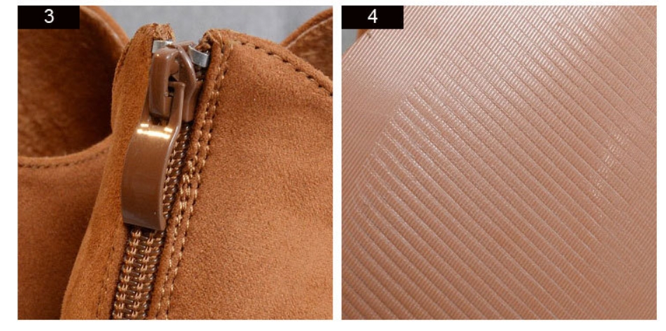 SB39_ imported brown black suede angle boots, 5.5 