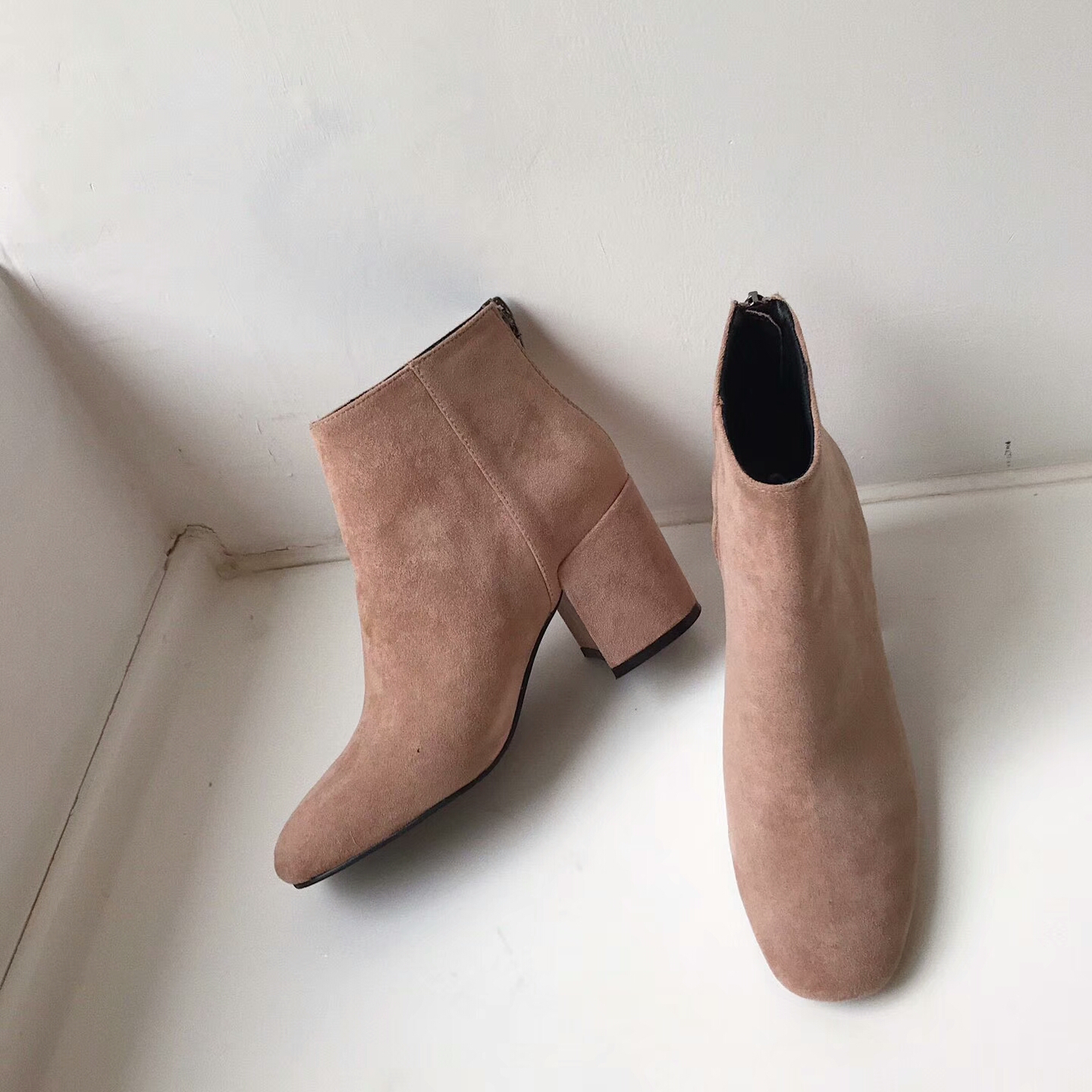 Daily Basic Zipper Angle Boots 30's Women's 