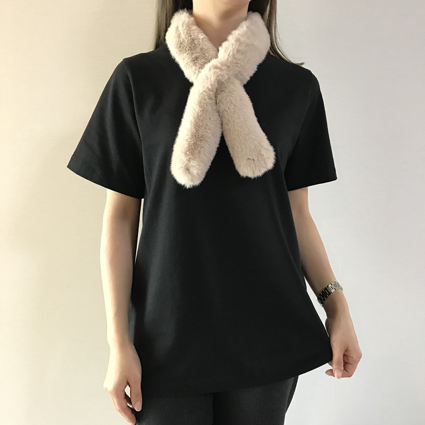 Petit mink fake fur shawl 6color Soft fluffy muffl