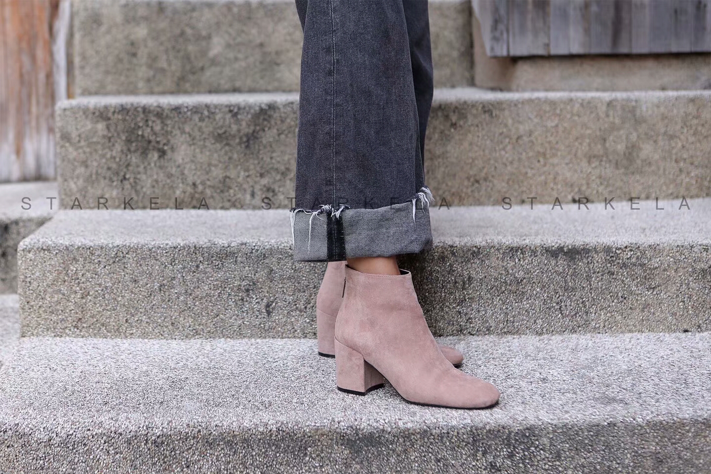 Daily Basic Zipper Angle Boots 30's Women's 