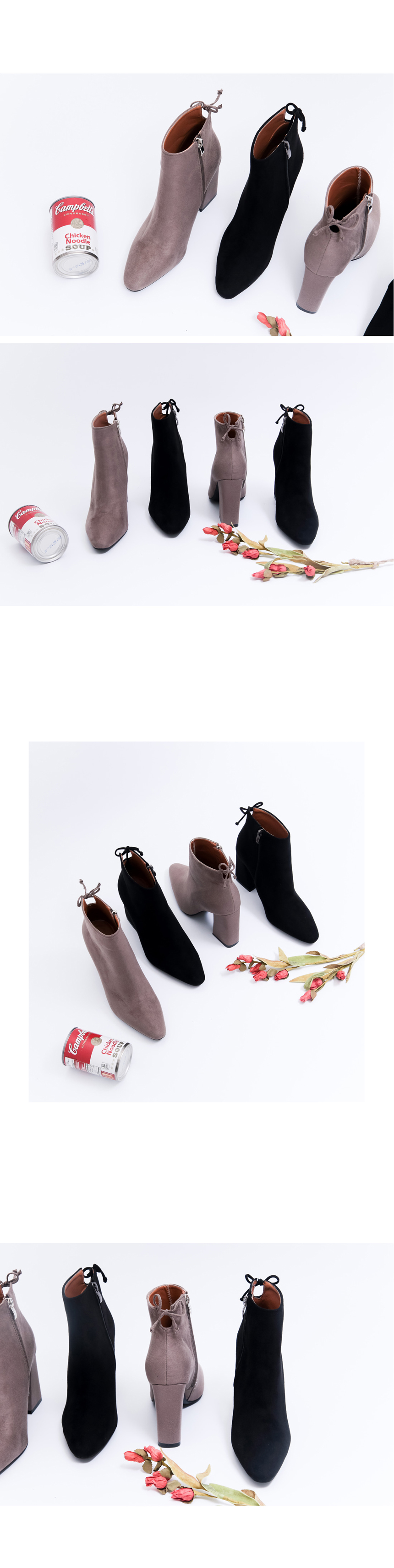 Suede Ankle Boots Heel Women's Tongue Angle Fee