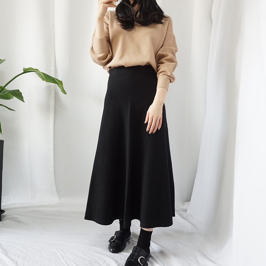 Winter Flare Knit Skirt Ront Hatcher Look Cody Fas