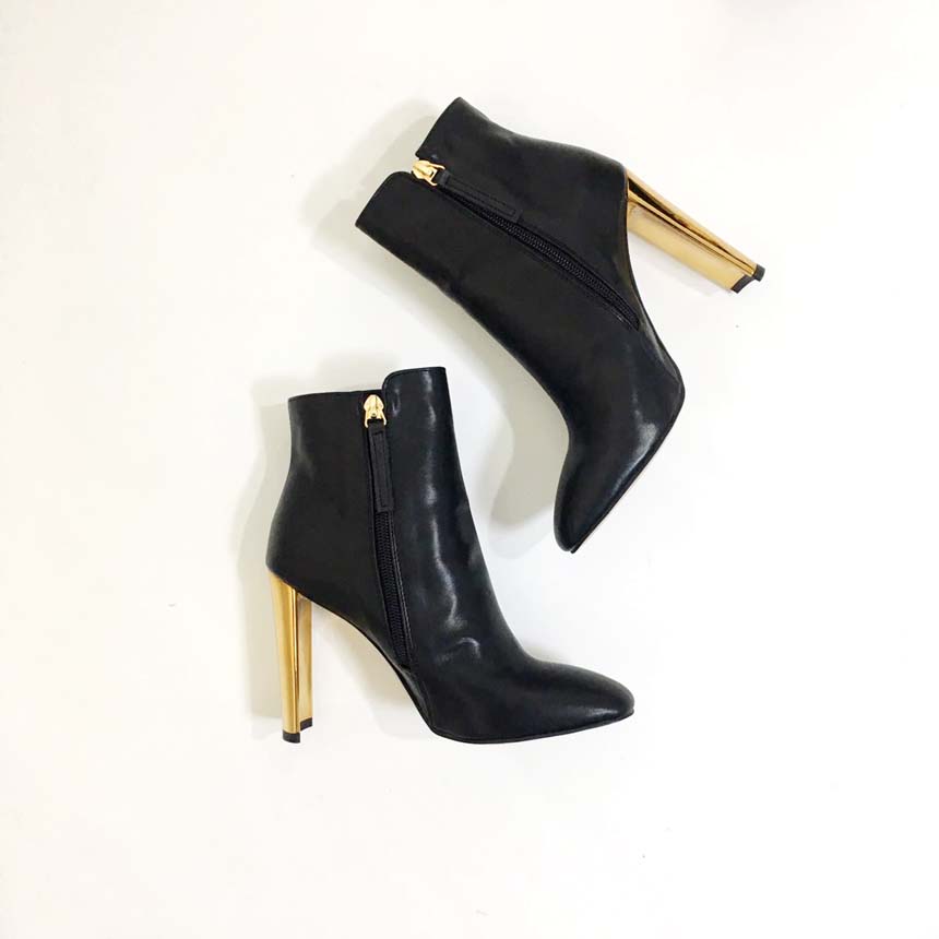 Gold Sheep Angle Boots Leather Suede Women's An