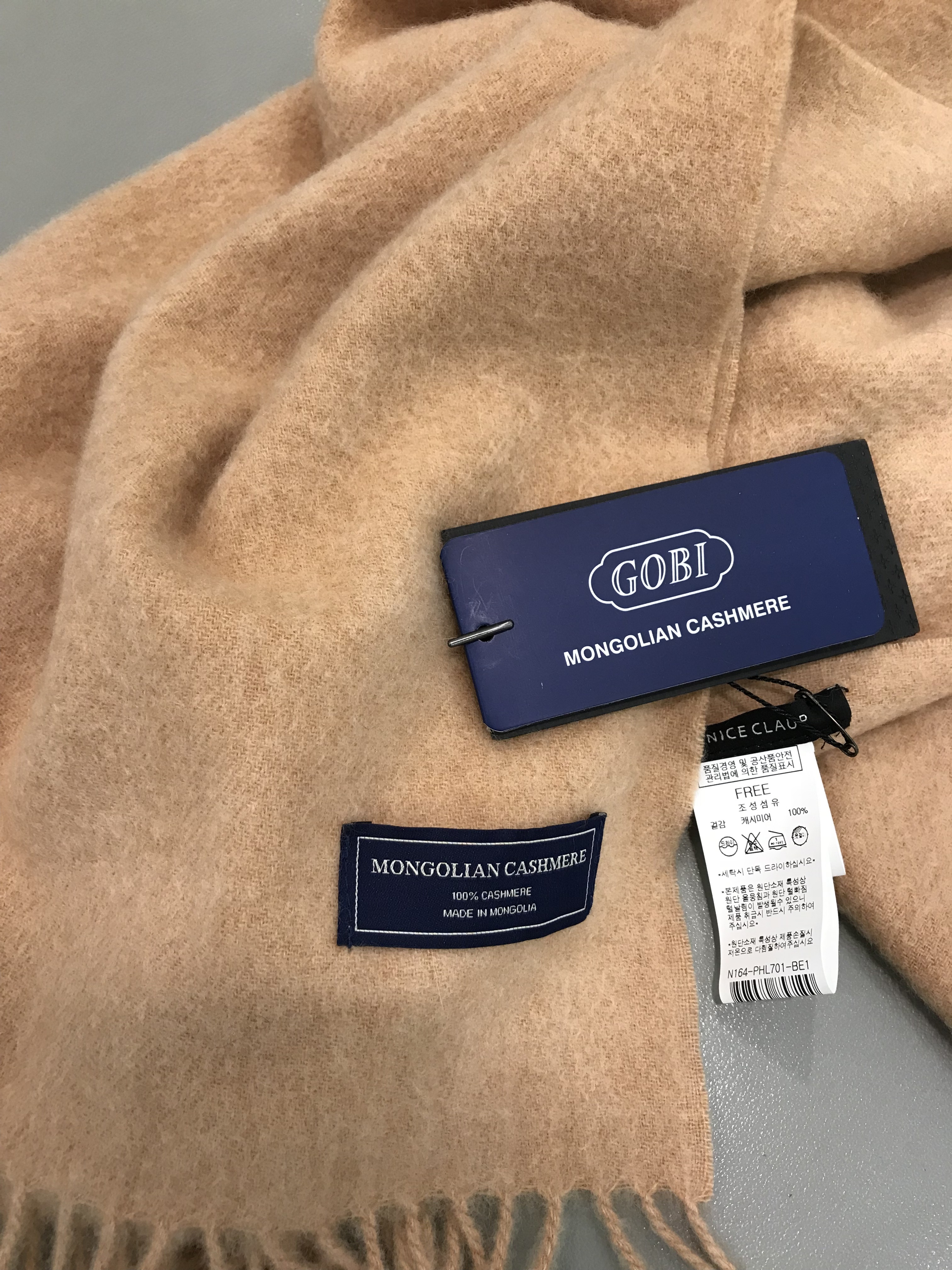 Nash scrap gobl Mongolian 100 cashmere scarf n164p