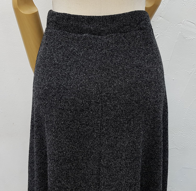 Ribbon Banding Knit Flare Skirt Daily Look Long sk