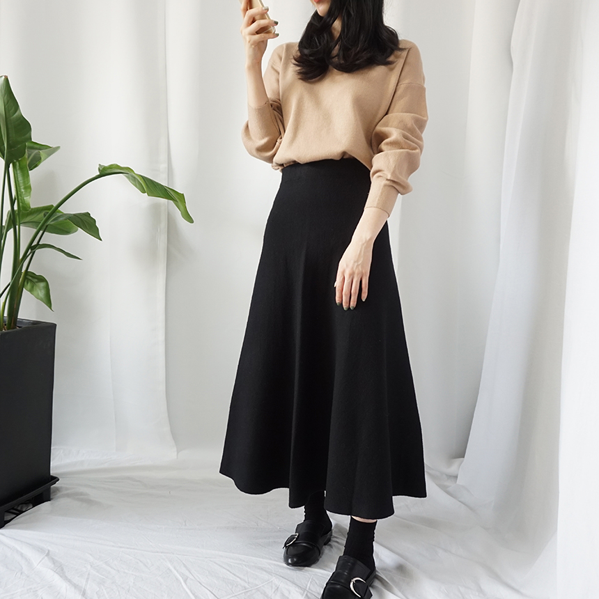 Winter Flare Knit Skirt Ront Hatcher Look Cody Fas