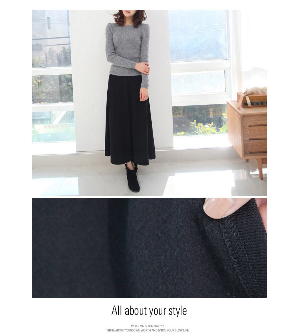 Brushed flared skirt Madeleine A line Winter long 