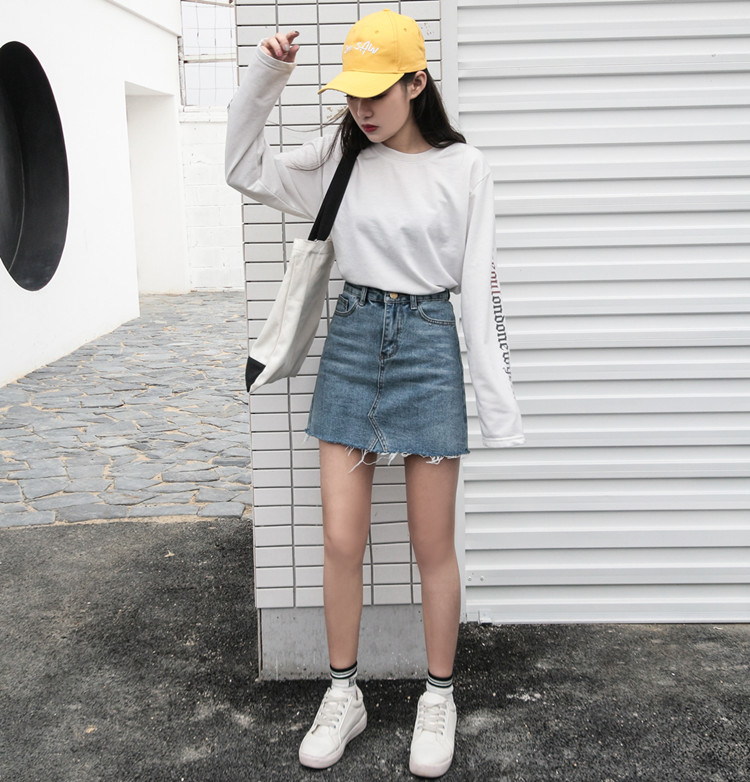 Denim Skirt Wrap Skirt Vintage Denim Shirt Women A