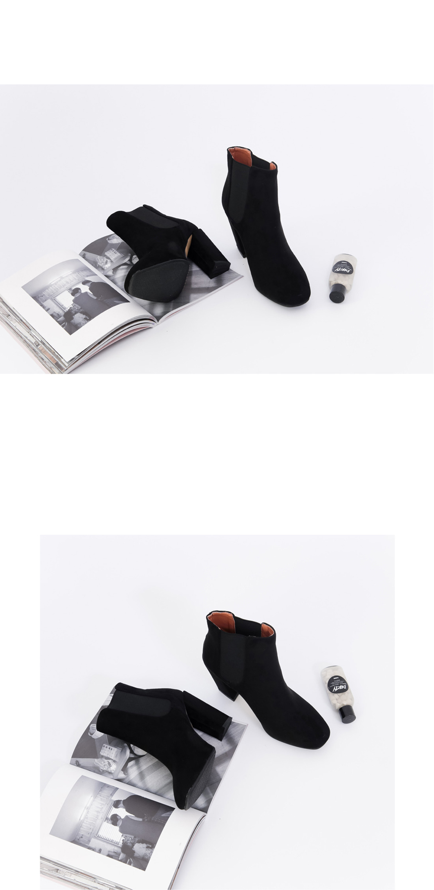 Chelsea Ankle Boots Heels Suede Women's Tongue 