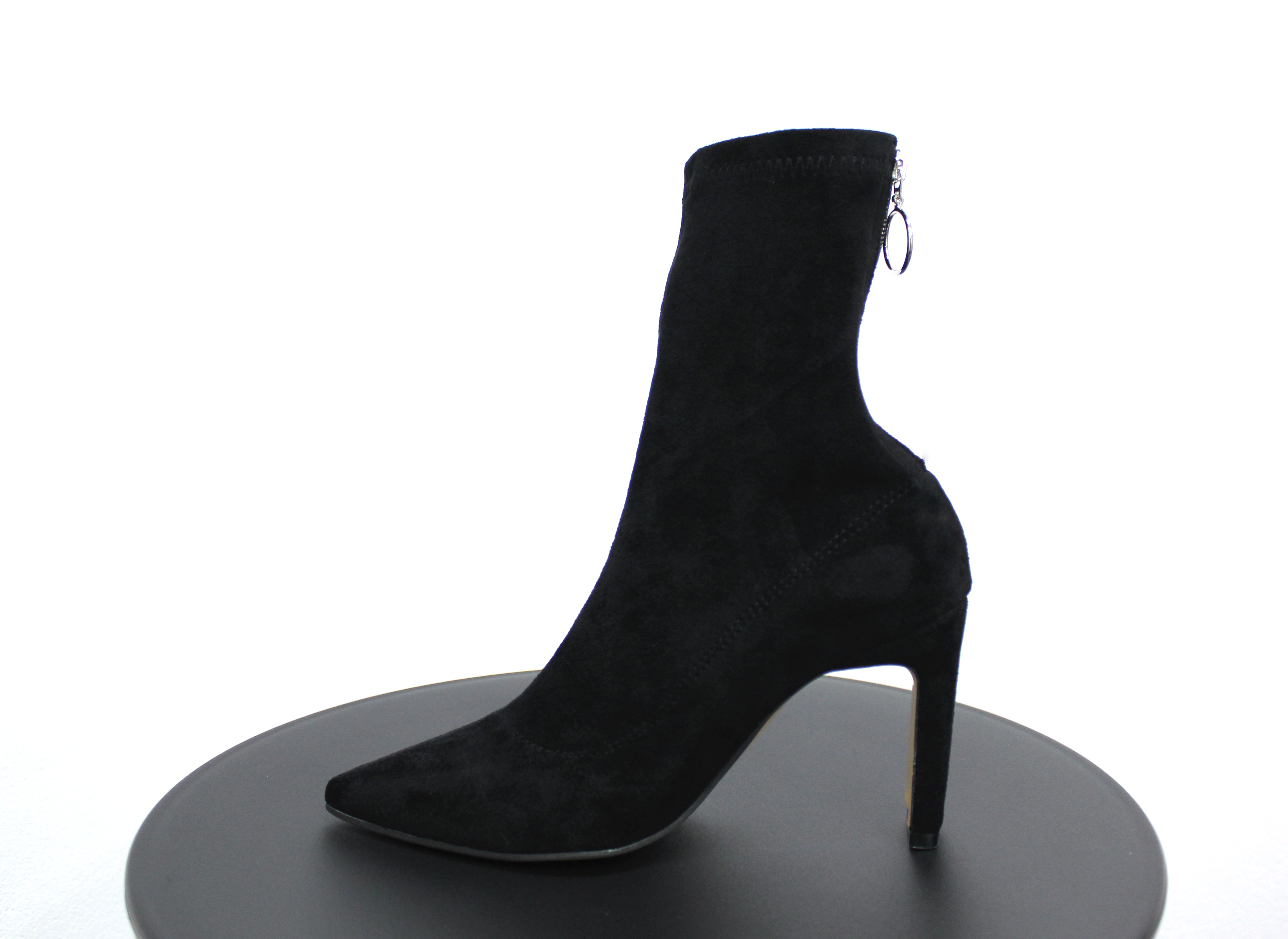 Fleur Rouge Suede Span Sax Angle Boots 9cm Ankle 2