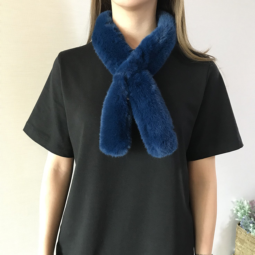 Petit mink fake fur shawl 6color Soft fluffy muffl