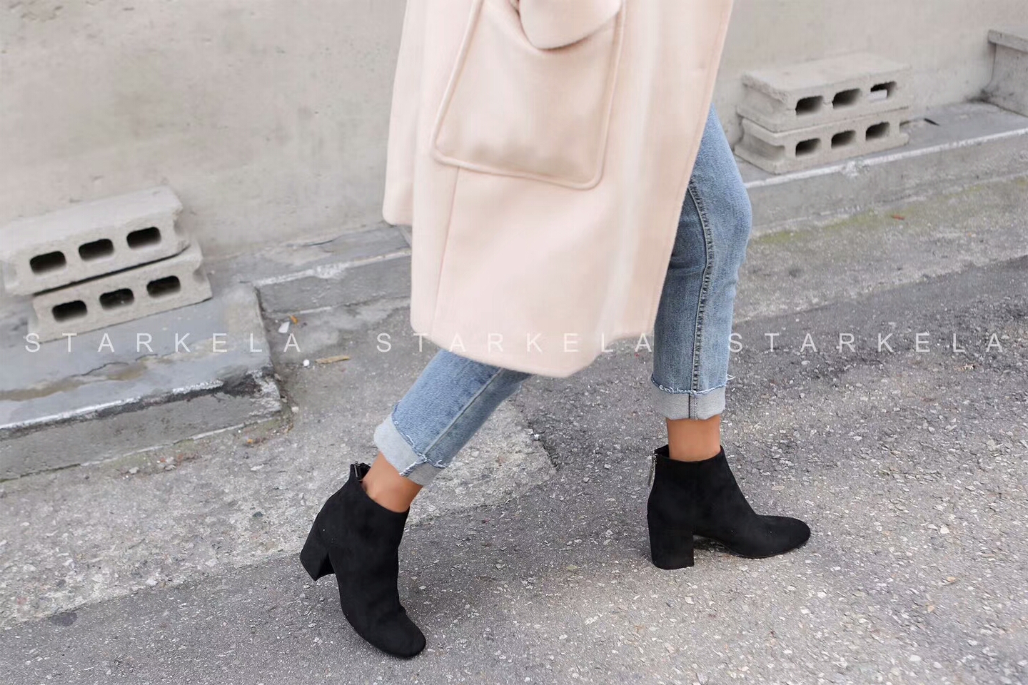 Daily Basic Zipper Angle Boots 30's Women's 