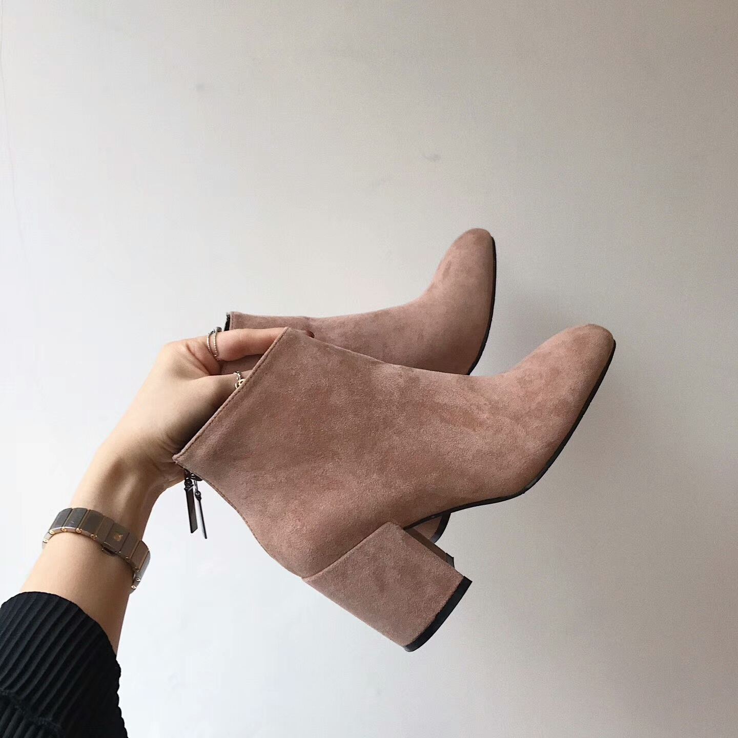 Daily Basic Zipper Angle Boots 30's Women's 