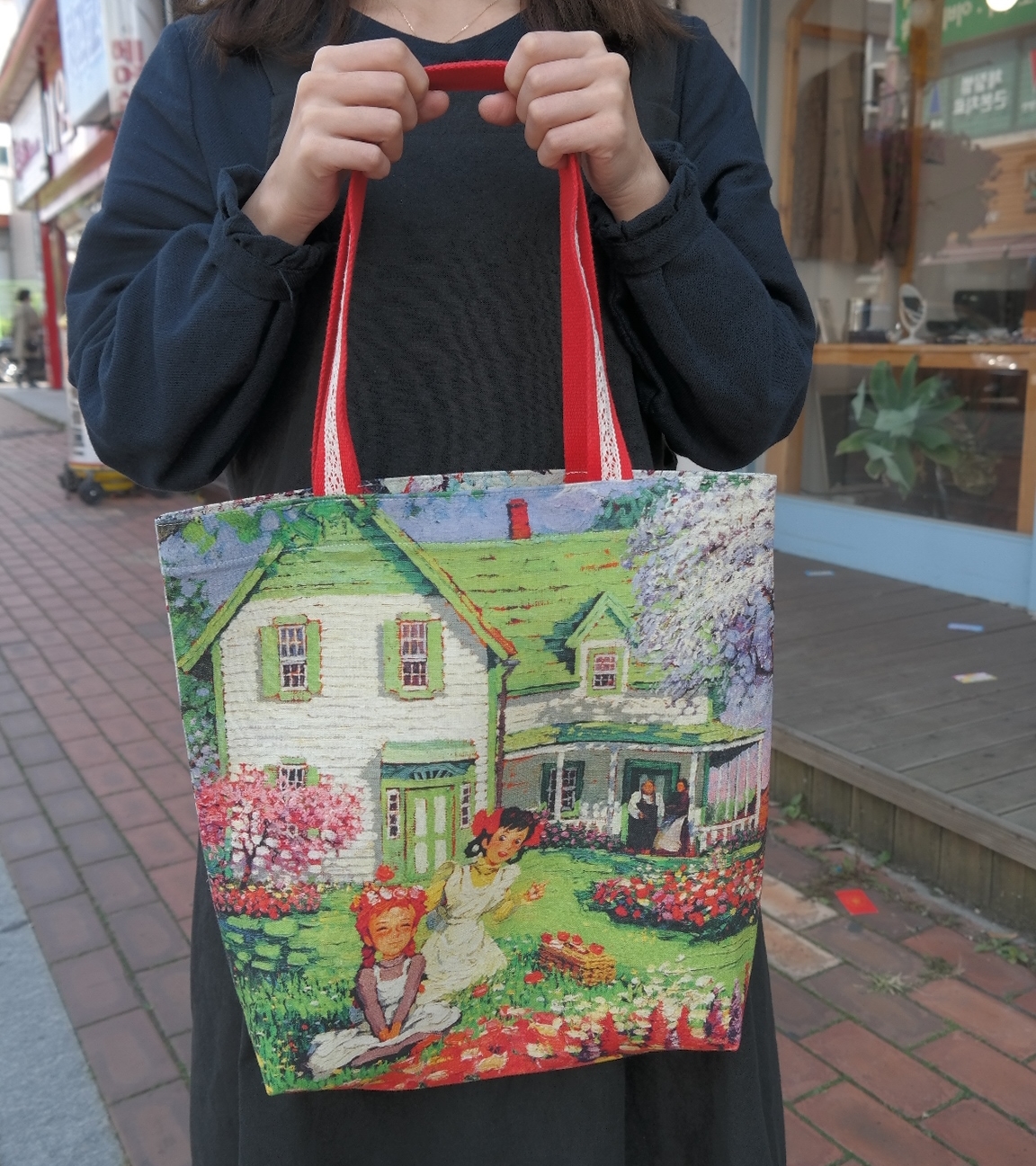 Red hair and eco bag 2