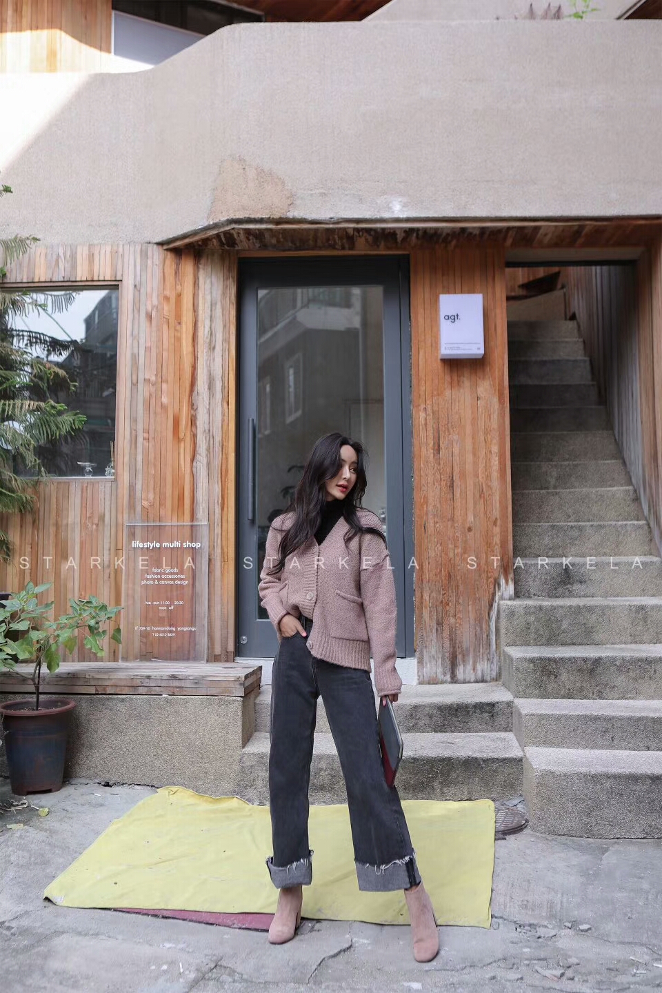 Daily Basic Zipper Angle Boots 30's Women's 