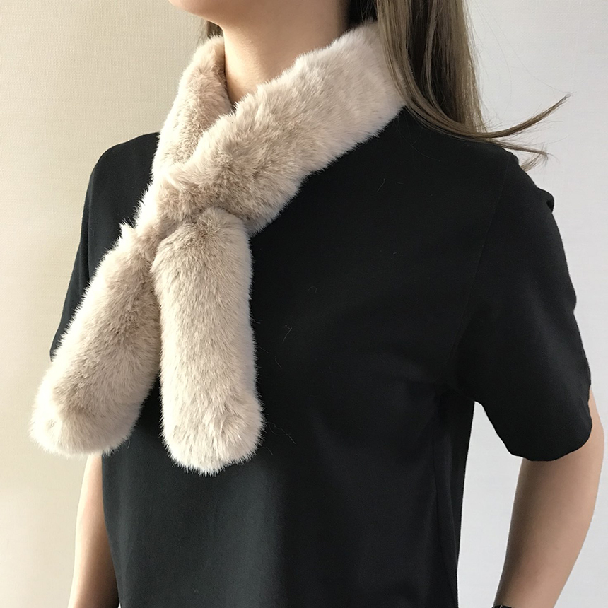 Petit mink fake fur shawl 6color Soft fluffy muffl