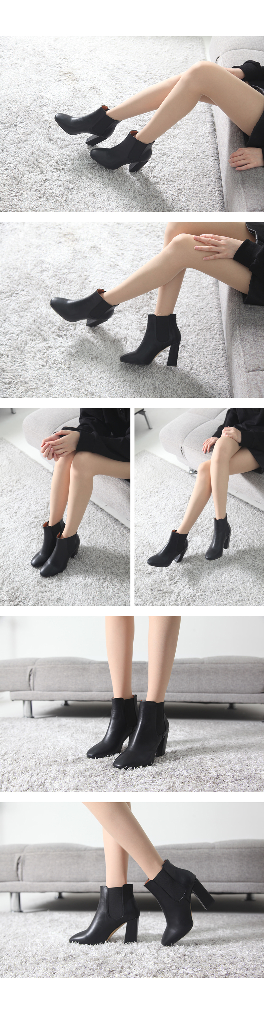 Chelsea Ankle Boots Heels Suede Women's Tongue 