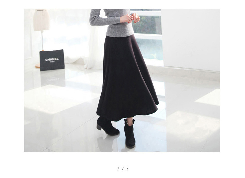 Brushed flared skirt Madeleine A line Winter long 