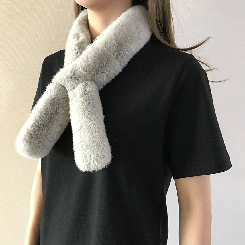 Petit mink fake fur shawl 6color Soft fluffy muffl