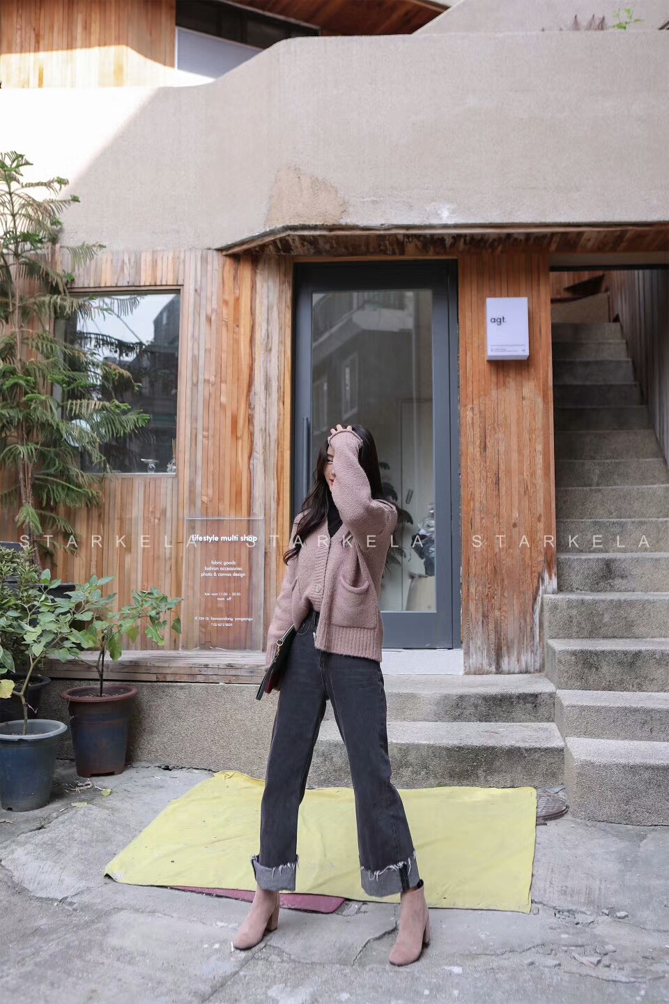 Daily Basic Zipper Angle Boots 30's Women's 