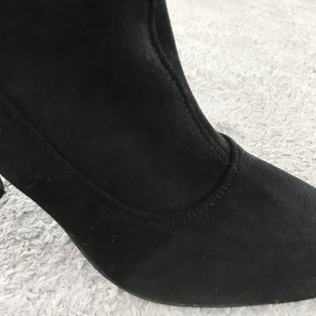 Suede Stiletto Zipper Socks Angle Boots Heel 10CM 