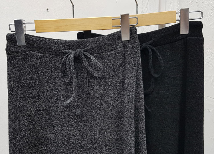 Ribbon Banding Knit Flare Skirt Daily Look Long sk