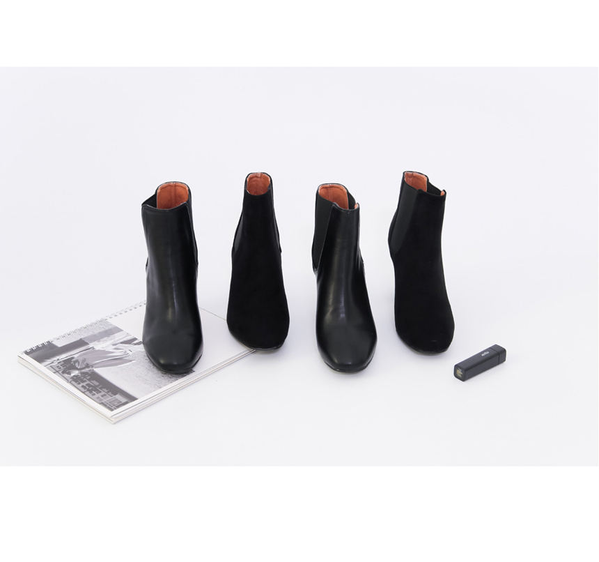 Chelsea Ankle Boots Heels Suede Women's Tongue 