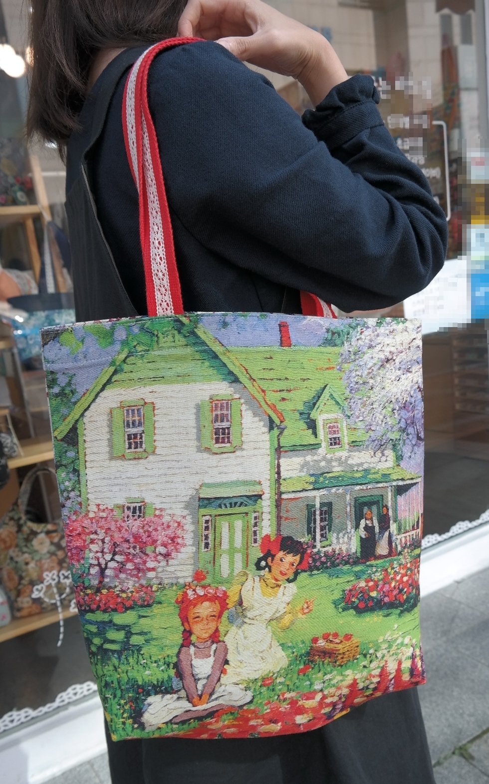 Red hair and eco bag 2