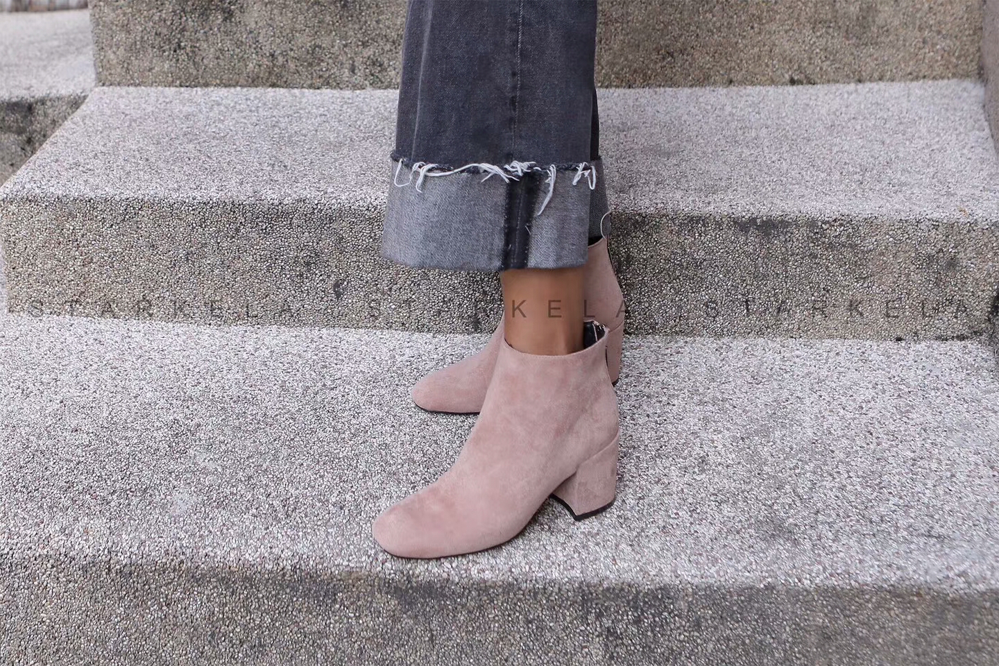 Daily Basic Zipper Angle Boots 30's Women's 