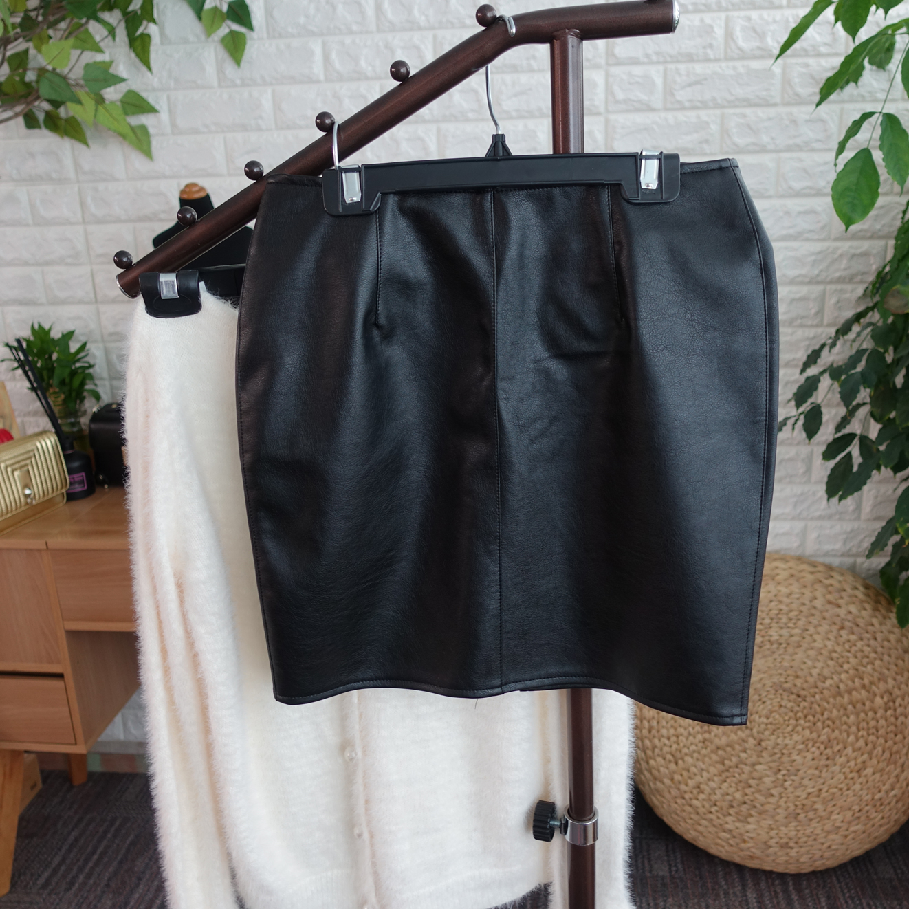 Ring Zipper Leather Mini Skirt Halloween Party Sex