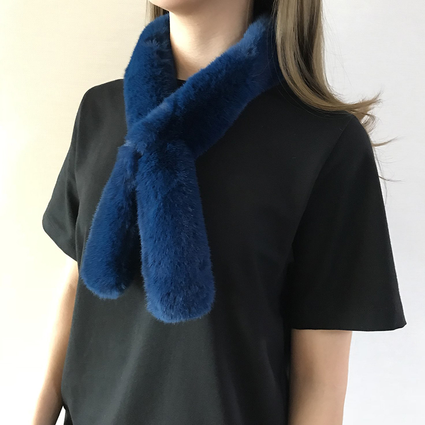 Petit mink fake fur shawl 6color Soft fluffy muffl