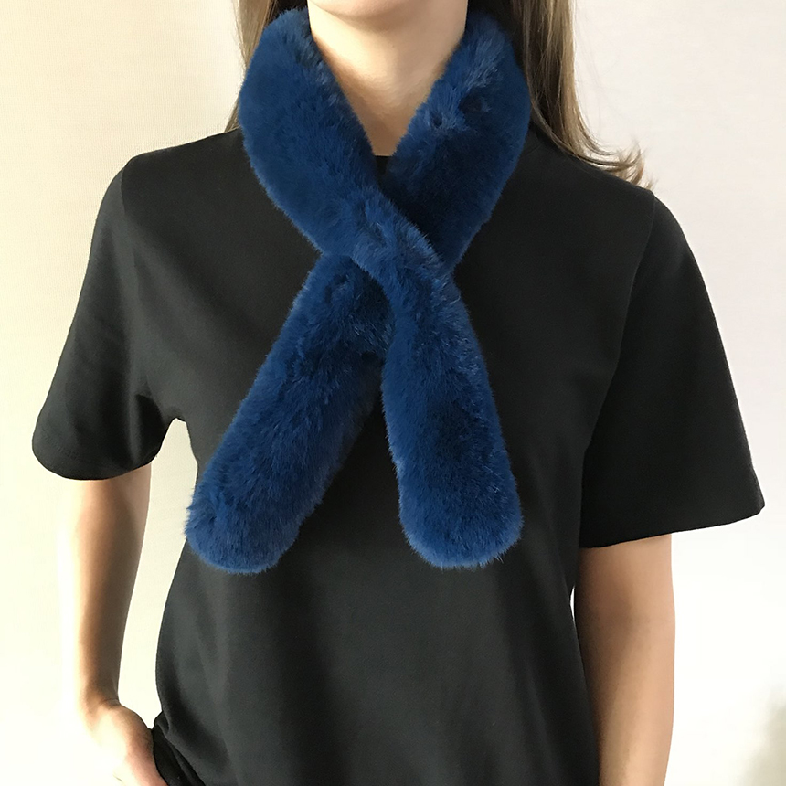 Petit mink fake fur shawl 6color Soft fluffy muffl