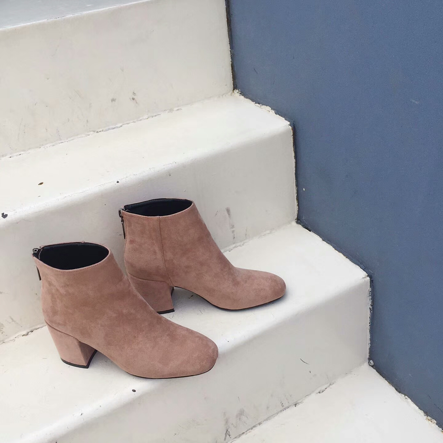 Daily Basic Zipper Angle Boots 30's Women's 