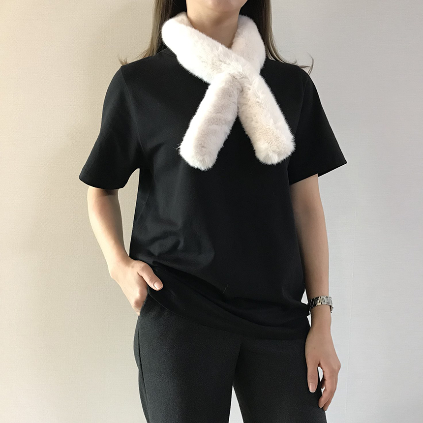 Petit mink fake fur shawl 6color Soft fluffy muffl