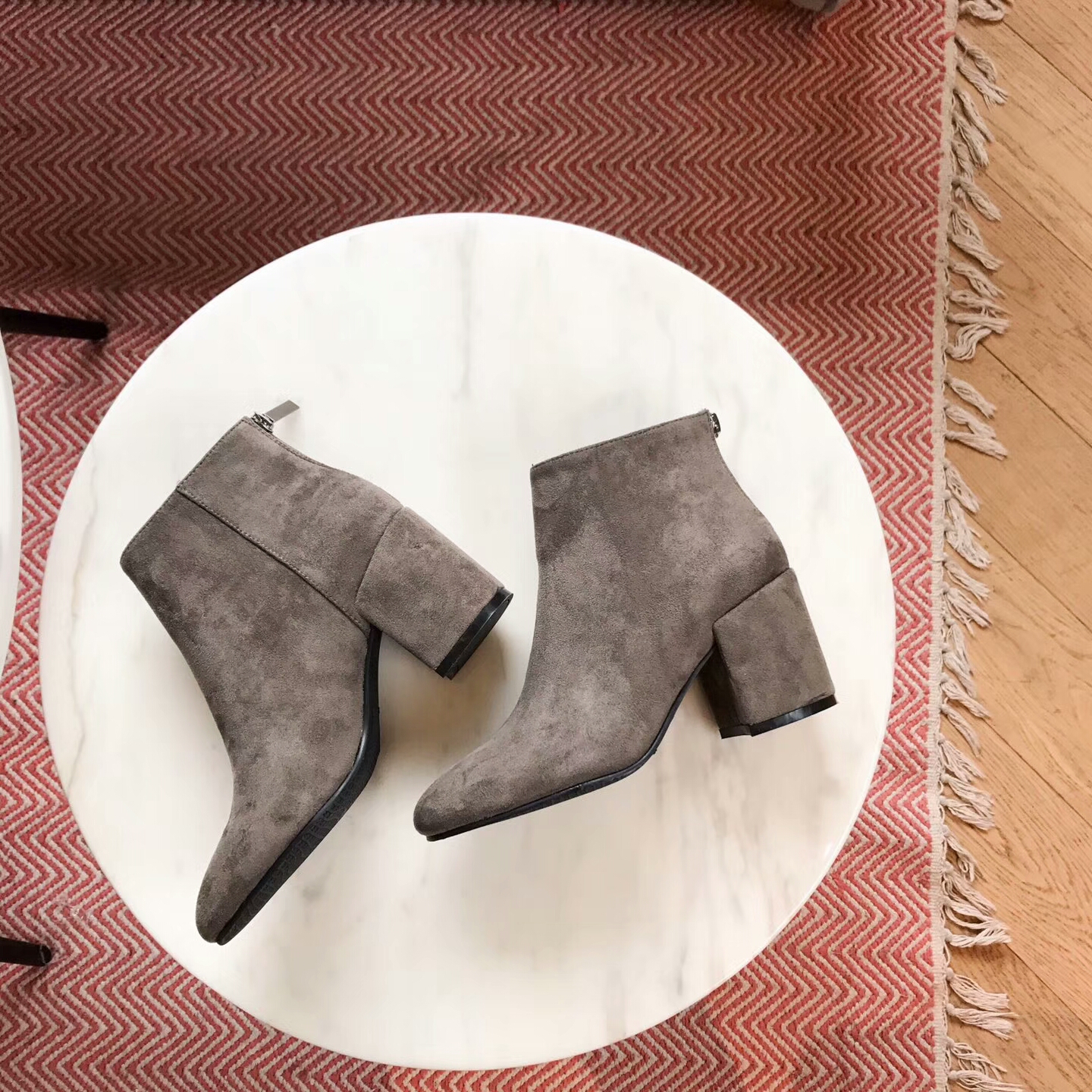 Daily Basic Zipper Angle Boots 30's Women's 