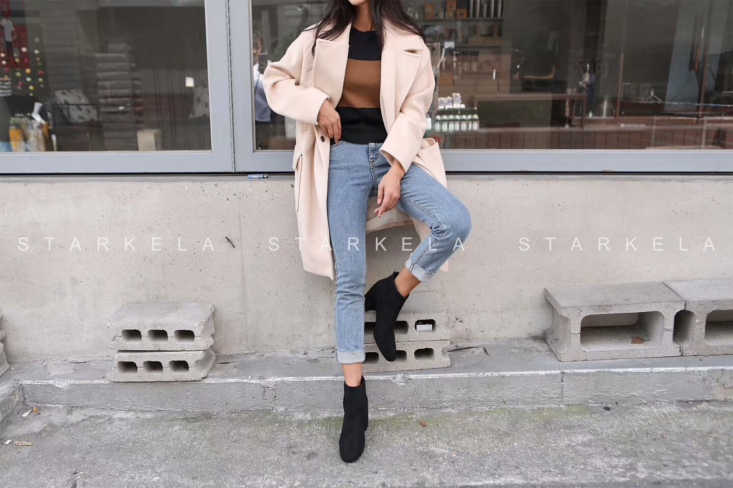 Daily Basic Zipper Angle Boots 30's Women's 